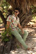 FIJI SEERSUCKER SHORT SLEEVE BUTTON DOWN apparel best seller Fiji Collection men top mens-shirt-seersucker-floral-fiji-salty-weekend-us-3 SaltyWeekendUS