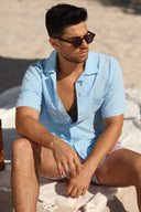 IBIZA BABY BLUE SEERSUCKER SHORT SLEEVE BUTTON DOWN apparel Ibiza Collection men top mens-shirt-short-sleeve-seersucker-blue-ibiza-salty-weekend-us-3 SaltyWeekendUS