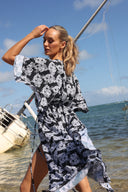 CAPRI KIMONO apparel bottom Capri Collection SALE top women womens-kimono-floral-black-white-capri-salty-weekend-us-5 SaltyWeekendUS