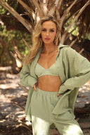 FIJI SAGE GREEN SEERSUCKER OVERSIZED BUTTON DOWN apparel Fiji Collection top women womens-shirt-button-down-seersucker-sage-fiji-salty-weekend-us-3 SaltyWeekendUS